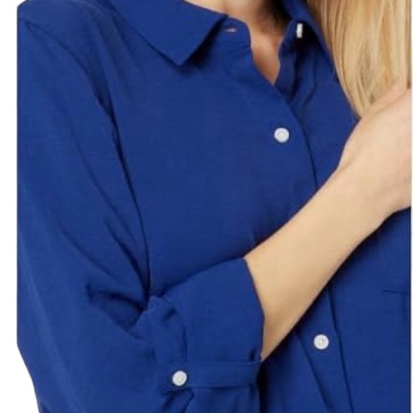 TOMMY HILFIGER
Women's Roll-Tab-Sleeve Button-Down Emblem Shirt - Picture 5 of 15